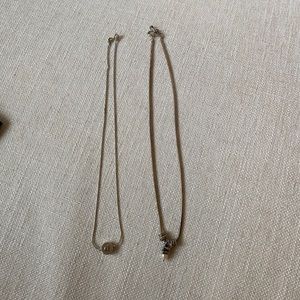 2 necklaces and 1 pair of earrings